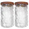 Amazon Frasco de Vidrio Transparente Sellado Frasco de Almacenamiento Frutas Secas Cereales Frasco para Té Café Frasco Sellado