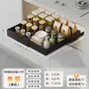 Prateleira de Armazenamento de Pratos para Cozinha, Porta-Pratos Deslizante para Armário, Armazenamento para Condimentos, Pratos, Pia, Cesta Deslizante Multifuncional, em Camadas
