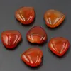 Piedra de cristal natural ágata 20 mm adornos pequeños de amor sin agujero forma de corazón piedra desnuda joyería diy decoración transfronterizo