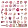 50 pegatinas de dibujos animados estilo girly para decorar guitarras, cuadernos, equipaje, impermeables para manualidades