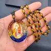 Montaña Jiuhua Tierra Tíbet Rey Bodhisattva Colgante Método Antiguo Vidrio de Color Dios Guardián Oculto del Vacío Dioses Venta Directa