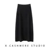 Estilo Nuevo Otoño e Invierno Falda 100% Cachemira Pura Cintura Alta Aspecto Adelgazante Cintura Elástica Cálida Agradable a la Piel Falda Elástica de Punto