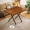 Mesa de Jantar Dobrável para Lares Pequenos, Mesa Dobrável Simples para Apartamentos de Aluguel, Mesa Pequena Portátil para Exterior, Mesa Quadrada para Comer