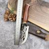 Cuchillo de forja con cabeza de cobre puro transfronterizo cuchillo de cabeza de dragón de acero inoxidable cuchillo para carne de camping barbacoa cortador de carne portátil para exteriores