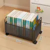 Estante de almacenamiento para mochilas escolares, carrito móvil para libros, soporte metálico para bolsas al lado de la mesa, estantería de almacenamiento con ruedas debajo del escritorio