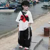 Ropa Infantil Conjunto de Verano de Manga Corta para Niños 2026 Nuevo Estilo de Verano para Niños Mayores, Delgado y Fresco, Elegante y Moderno