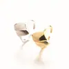 Anillo de Plata de Ley 925 Chapado en Oro de 18 Quilates Japón y Corea del Sur Vive con Artículos Más Vendidos Anillo Individual de Moda para Hombres y Mujeres Industria Pesada Ajustable