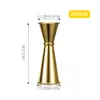 Venta al por mayor de fábrica taza de acero resistente a altas temperaturas taza medidora de acero inoxidable de doble cabeza dispositivo medidor de vino de doble cabeza taza medidora de borde recto rizado