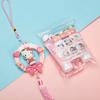 Guirnalda de Coche de Acrílico Colgante Pegamento de Crema Paquete de Materiales DIY Joyería Hecha a Mano Accesorios Pequeños Decoración de Anillo de Ratán