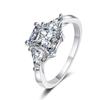 Anillo de Plata de Ley S925 Xindeyi para Mujer, Forma Irregular, Lujo Exagerado, Estilo Europeo y Americano, Suministro Directo del Fabricante, Anillo de Moissanita de 3 Quilates