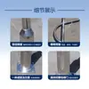 Poste de Luz para Carretera de Acero Inoxidable 3.4m 6m Poste de Luz LED para Calle Plaza de Comunidad Exterior Brazo en A Luz LED Doble Cabezal 50W