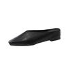 Talla Grande Lazy One-Shed Baotou Medias Zapatillas para Mujer Ropa de Exterior Primavera y Verano Estilo Coreano Nicho Trasero Vacío Mueller Medias Zapatillas Mujer