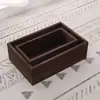 Caja de almacenamiento organizadora de certificados de madera vintage para cosméticos y joyas de escritorio, caja de madera con esquinas cortadas práctica