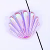 Accesorios de pegamento de crema de concha grande brillante galvanizada conchas coloridas material para accesorios de joyería diy accesorios de resina