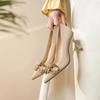 Zapatos de tacón alto puntiagudos para mujer 2023 Otoño Nuevo estilo tacón de aguja Zapatos individuales franceses gran cantidad Congyou