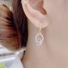 Pendientes de aguja de plata s925 2024, nuevos y populares, de alta calidad, de Corea del Sur, con un temperamento único, pendientes de circonita y diamantes.