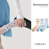 Calcetines de Mujer Renacentistas de Verano Finos con Bloques de Color Rayados Calcetines de Malla Calcetines de Media Pantorrilla Dopamina para Mujer