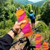 Hervidor Plegable de Silicona Explosivo Transfronterizo Fitness al Aire Libre Viajes Taza de Agua Deportiva de Silicona Botella de Agua Portátil Extensible Creativa