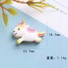 Accesorios de Resina Galleta de Unicornio Arcoíris Barniz Escarchado DIY Funda para Teléfono Móvil Horquilla Material Cuerda de Cuero Pegamento Accesorios para el Cabello