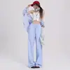 2026 Manual Visual Versátil para paseos Adelgazante Sensación fácil Pantalones Casuales Rayados Versión Regular Larga para Mujer Soporta Dropshipping