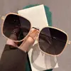 K-Style Bi Gafas de Sol de Montura Grande para Mujer Gafas de Sol Estilo Ins Harajuku Retro Anti-UV Transmisión en Vivo Fábrica Venta al por Mayor Dropshipping
