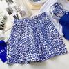 Shorts de Praia de Quatro Lados Estampa de Leopardo Elástico Perna Larga Super Shorts Fino Emagrecendo Solto Combina com Tudo Calças de Dança Calças de Cintura Alta