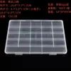 Caja de Plástico PP Transparente con Ranuras Fijas para Tarjetas de Múltiples Compartimentos Caja para Equipo de Pesca Partes de Ferretería Partículas de Cera Caja para Joyería Caja de Almacenamiento Anti-hilo