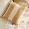 Capa de Almofada Decorativa Vintage Retro de Pelo de Coelho Bolha Cor Creme para Sofá de Sala de Estar, Cama, Janela de Canto, Almofada Lombar