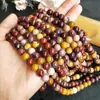 Cuentas sueltas azules con manchas blancas naturales, cuentas redondas, accesorios semiacabados para abalorios DIY, venta al por mayor de joyería transfronteriza Amazon AliExpress