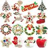 Broches de Natal Europeus e Americanos, Muletas, Alces, Flocos de Neve, Bonecos de Neve, Árvores de Natal, Guirlandas, Sinos, Botas, Broches, Boutonnières
