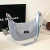 Bolsa transversal estilo coreano, nova bolsa em formato de bolinho, moderna e retrô, estilosa para estudantes, bolsa de ombro de lona simples, atacado