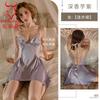Pijama Sexy Camisola de Tirantes para Mujer Seda de Hielo Sexy Delgado Tentación Encaje Cintura Expuesta Pijama de Casa Falda Corta 2273