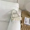 Bolsa Transversal de Alto Acabamento 2026 Nova, Bolsa de Mão Estilo Bowling Shell, Bolsa Pequena Transversal com Bolinhas e Laço para Mulheres
