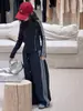 Conjunto Feminino 2026 Outono Novo Estilo: Conjunto de Duas Peças Outono para Crianças Maiores: Jaqueta Moletom com Gola Alta Estampada e Calça Jogger com Cordão
