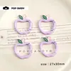 Accesorios DIY Hebilla de Resorte de Manzana Colorida Anillo de Llavero Colgante Creativo Hecho a Mano para Coche Cadena de Teléfono Hebilla