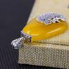 Joyería de Plata S925 Colgante de Granate Pavo Real Moda para Mujer Versátil Estilo Étnico Colgante