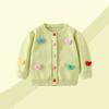 Cárdigan de punto con flores para niña, ropa nueva de otoño, abrigo estilo occidental, suéter para bebé, ropa de salida de otoño e invierno para niña