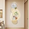 Luz LED de estilo silencioso decoración luminosa de pasillo mural porcelana de cristal pintura combinada para colgar en pared de TV decoración de pared de restaurante