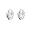 Brincos ocos multicamadas estilo coreano prata esterlina S925 esmalte design irregular brincos celebridade online elegante simples