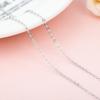 Guanming Joyería de Plata Cadena Cruzada Cadena Lisa Cadena en Forma de O Collar de Plata para Mujer Plata 925 Chapado en Oro Rosa Moda Cadena Extendida Cadena de Clavícula