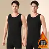 Chaleco térmico de forro polar engrosado para otoño e invierno para hombre, modelo nuevo 2025, camiseta de capa base cálida y versátil