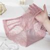Ropa interior femenina popular, con encaje francés sin costuras, elástico, con tiras finas, con encaje hueco, ropa interior grande y cómoda para mujer
