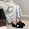 2026 Zapatos de Frijol Zapatos Peludos Zapatos de Algodón para Mujer Estilo Coreano Perezoso Felpa Calentitos con Forro Polar Slip-on Moda de Invierno Ropa de Abrigo