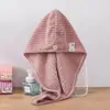 Gorro para Cabello Seco Mujer Venta al por Mayor de Fábrica Sombrero Largo de Pana Estéreo 3D Toalla de Felpa de Coral Absorbente de Agua Engrosada para la Cabeza del Baño