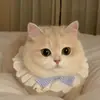 Babeo de Encaje de Algodón Puro para Gato Mascota Lazo Lindo Bufanda Decorativa Babero para Perro Accesorios