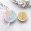 Sello de cera transfronterizo con cabeza de cobre con patrones de luna, rosa y mariposa, cabeza de sello universal, accesorio de decoración para invitaciones de boda