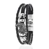 Fábrica direta popular pulseira de couro de vaca Âncora Pulseira punk vintage europeia e americana pulseira de âncora Homens