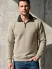 Sudadera jacquard para hombre transfronteriza, nuevo estilo europeo y americano de Amazon, top liso de manga larga, jersey casual de otoño e invierno