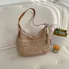 Bolsa de Praia para Férias de Verão na Beira-Mar Bolsa de Palha Grande Capacidade Tecida para Mulheres 2026 Nova Bolsa Tote Casual de Ombro