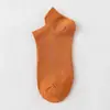 Calcetines de Poliéster-Algodón de Colores Caramelo para Primavera y Verano, Calcetines Bajos de Estilo Liso y Fresco para Mujer, Calcetines Lisos Versátiles para Mujer al por Mayor